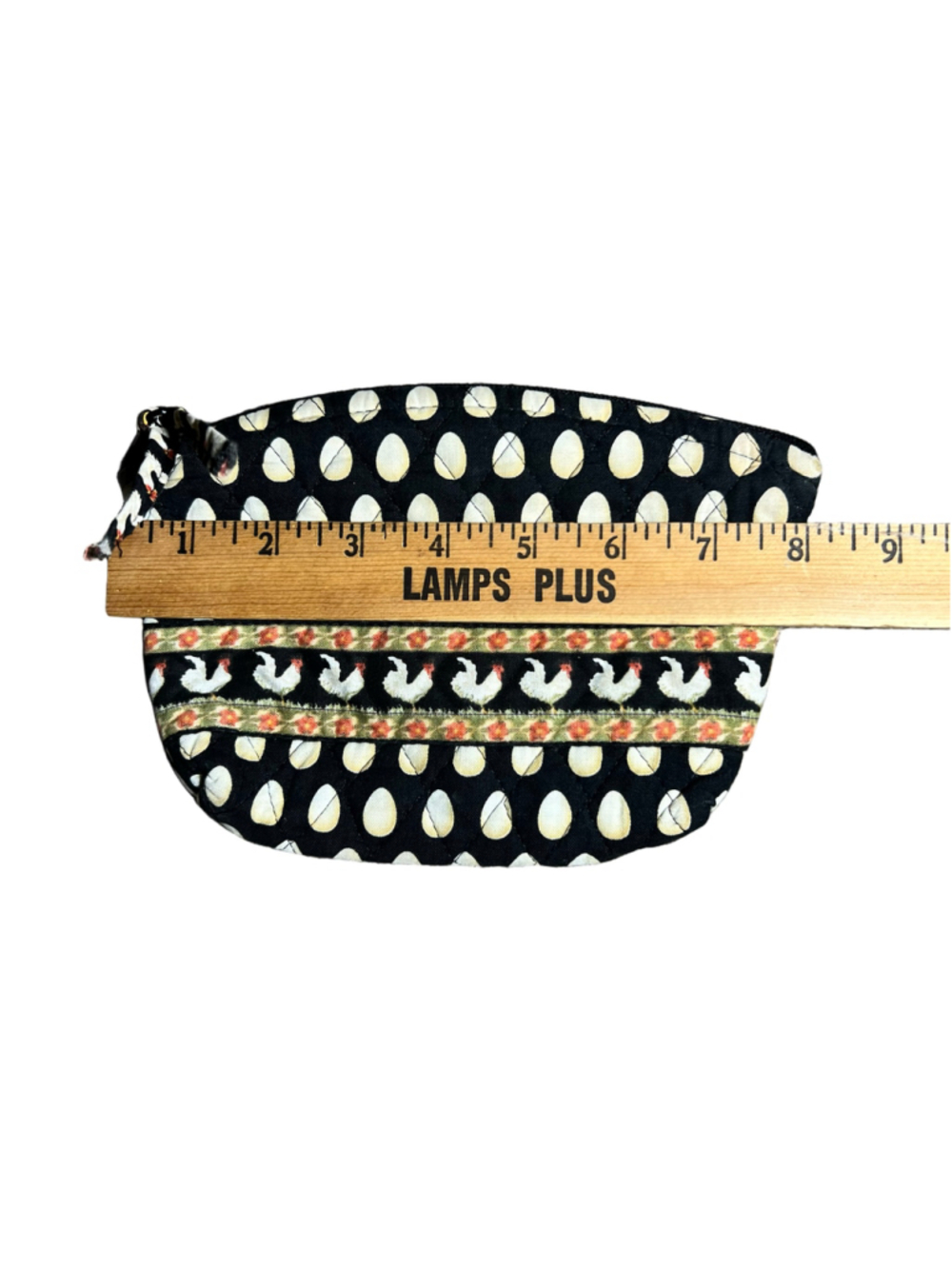 Vera Bradley Women's Cosmetic Bag One Size Black White Chicken Egg Print - Picture 5 of 6